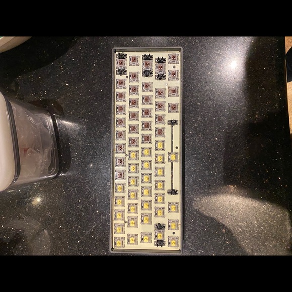 GK61 w/ yellow and brown switches - Picture 3 of 6
